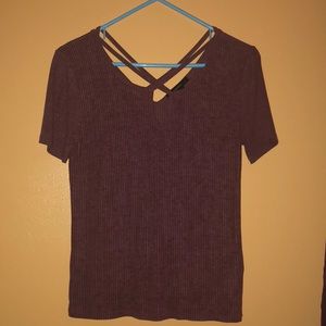 a light weight , purplish-brown shirt from F21